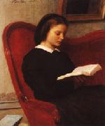 Henri Fantin-Latour The Reader(Marie Fantin-Latour,the Artist's Sister) oil on canvas